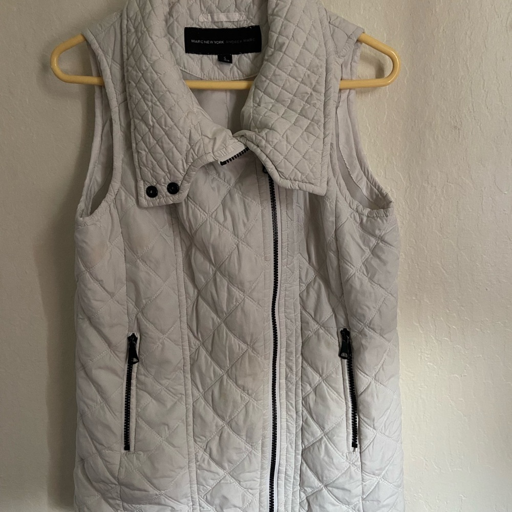 Marc Jacobs White Quilted Vest for Layering